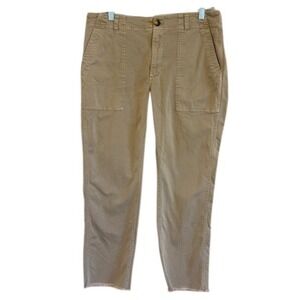 Vineyard Vines Women's Tan Khaki‎ Raw Hem Stretch Ankle Chino Pant 8